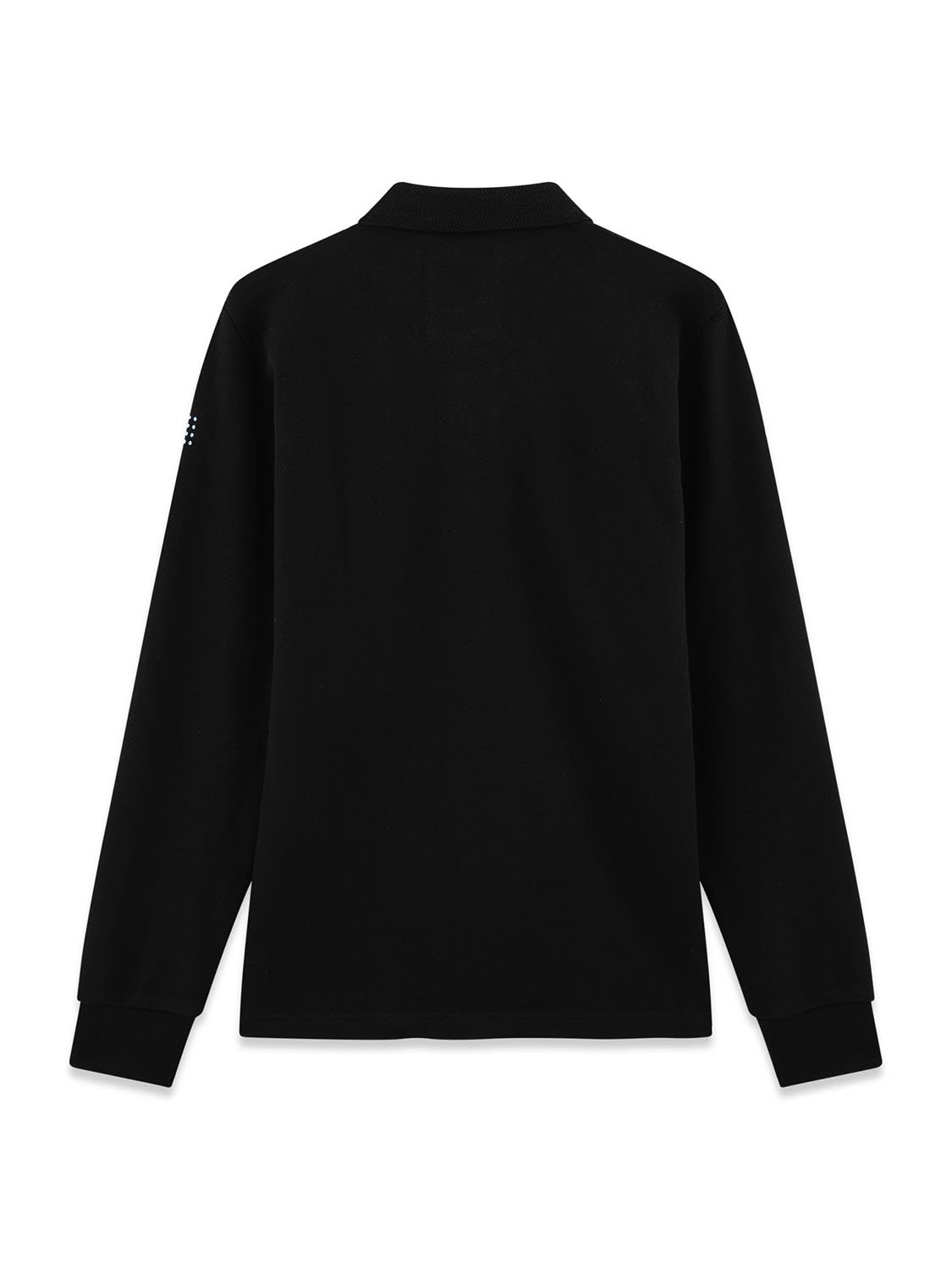 Polo Homme Manches Longues Coton Noir