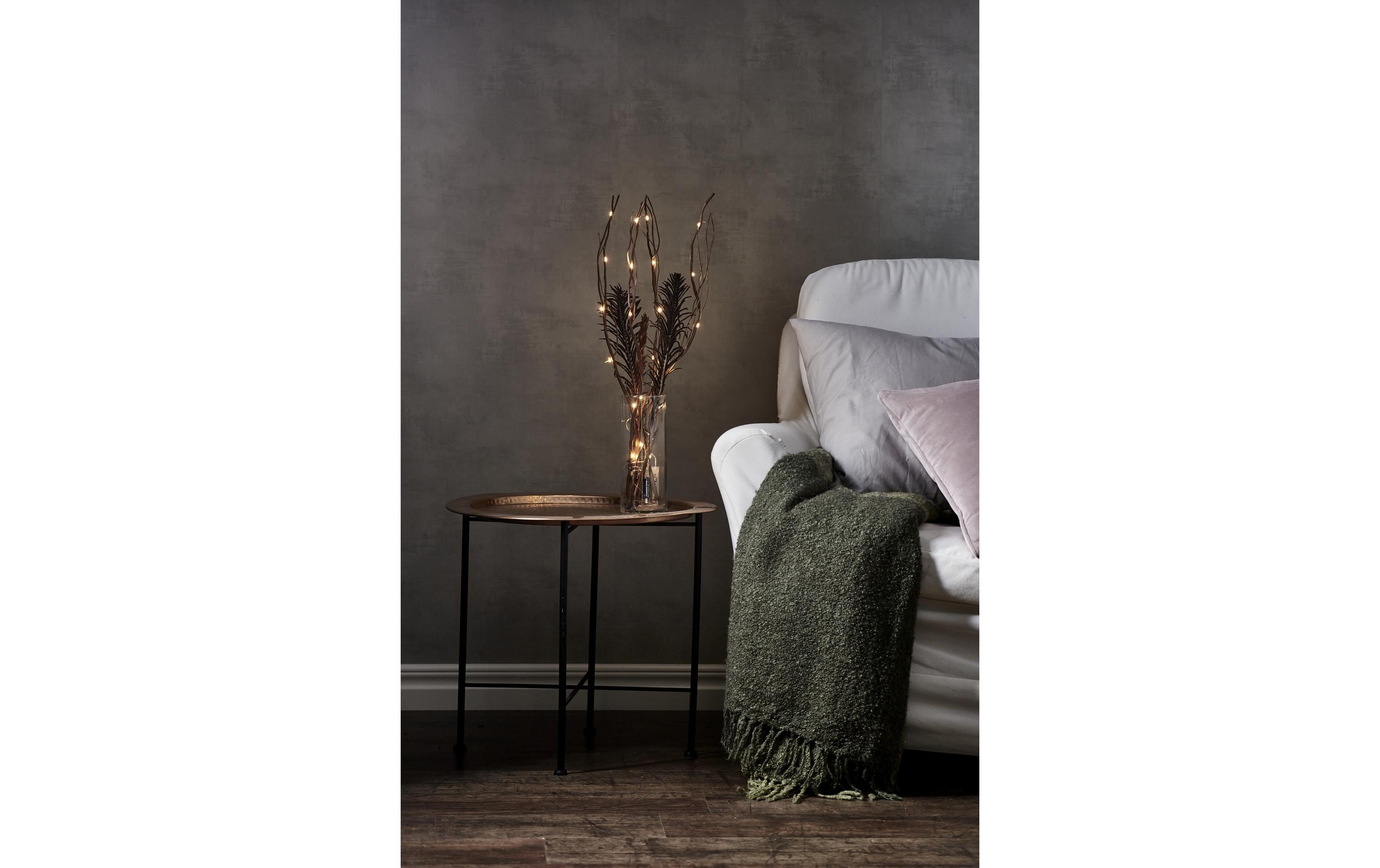 Zweig Willow Dewdrop, 24 LEDs, 60 cm, BraunDekorationszweig