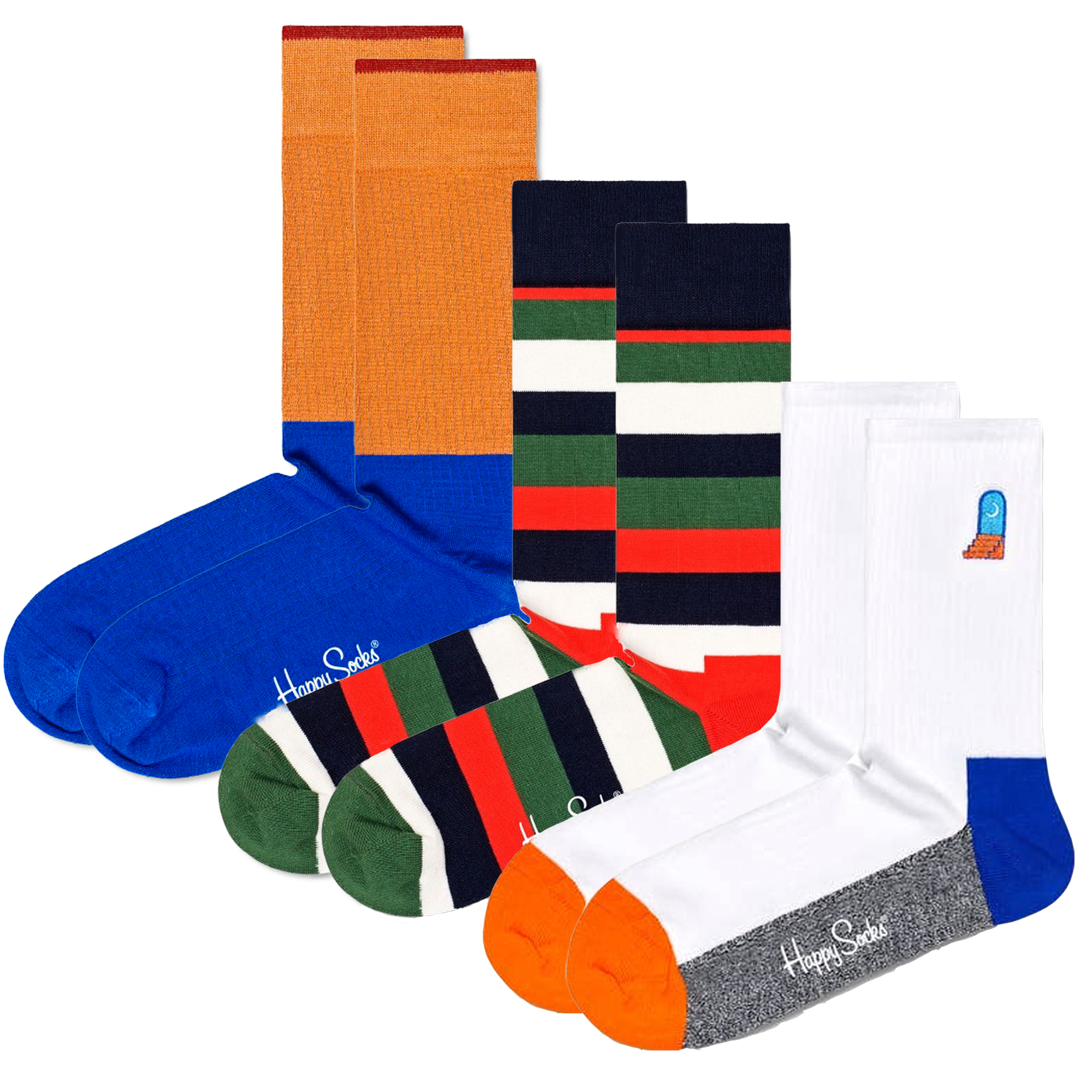 Pacote com 3 pares de meias Happy Socks