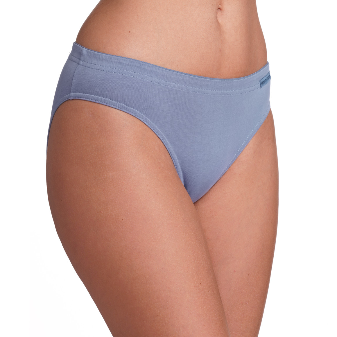 Gina Benotti 3 Damen Slips in verschiedenen Farben weiss / dunkelblau / hellblau
