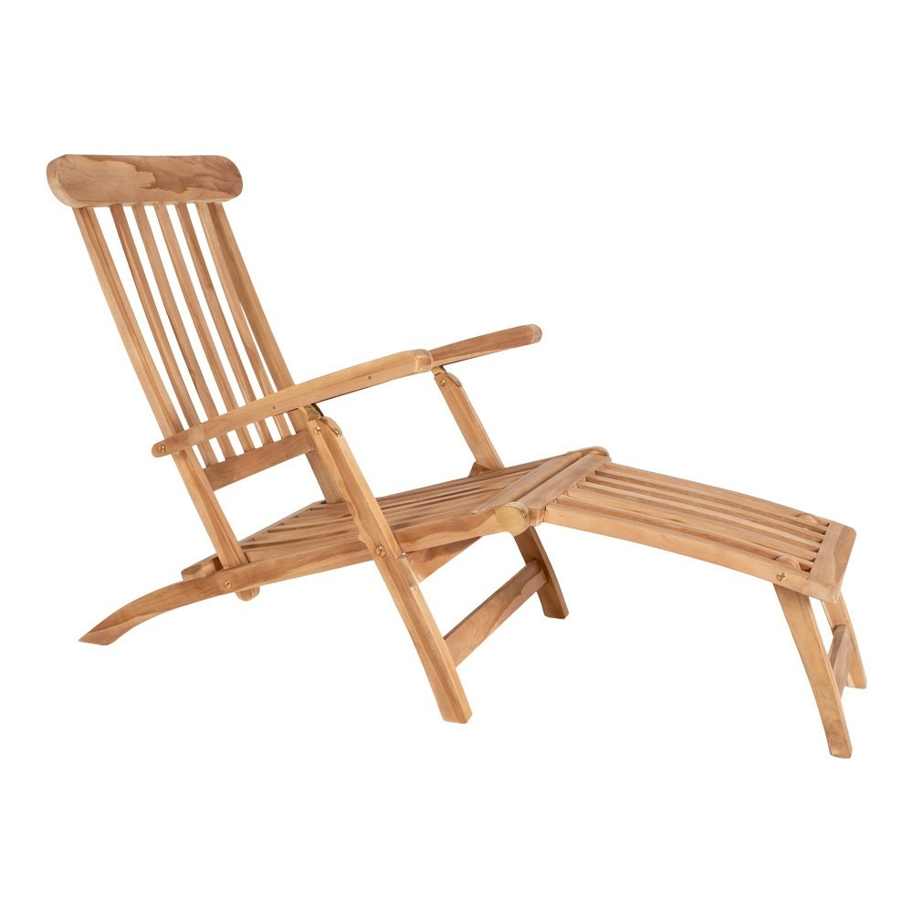 Chaise longue en teck arrecife et dossier réglable sur 4 positions.