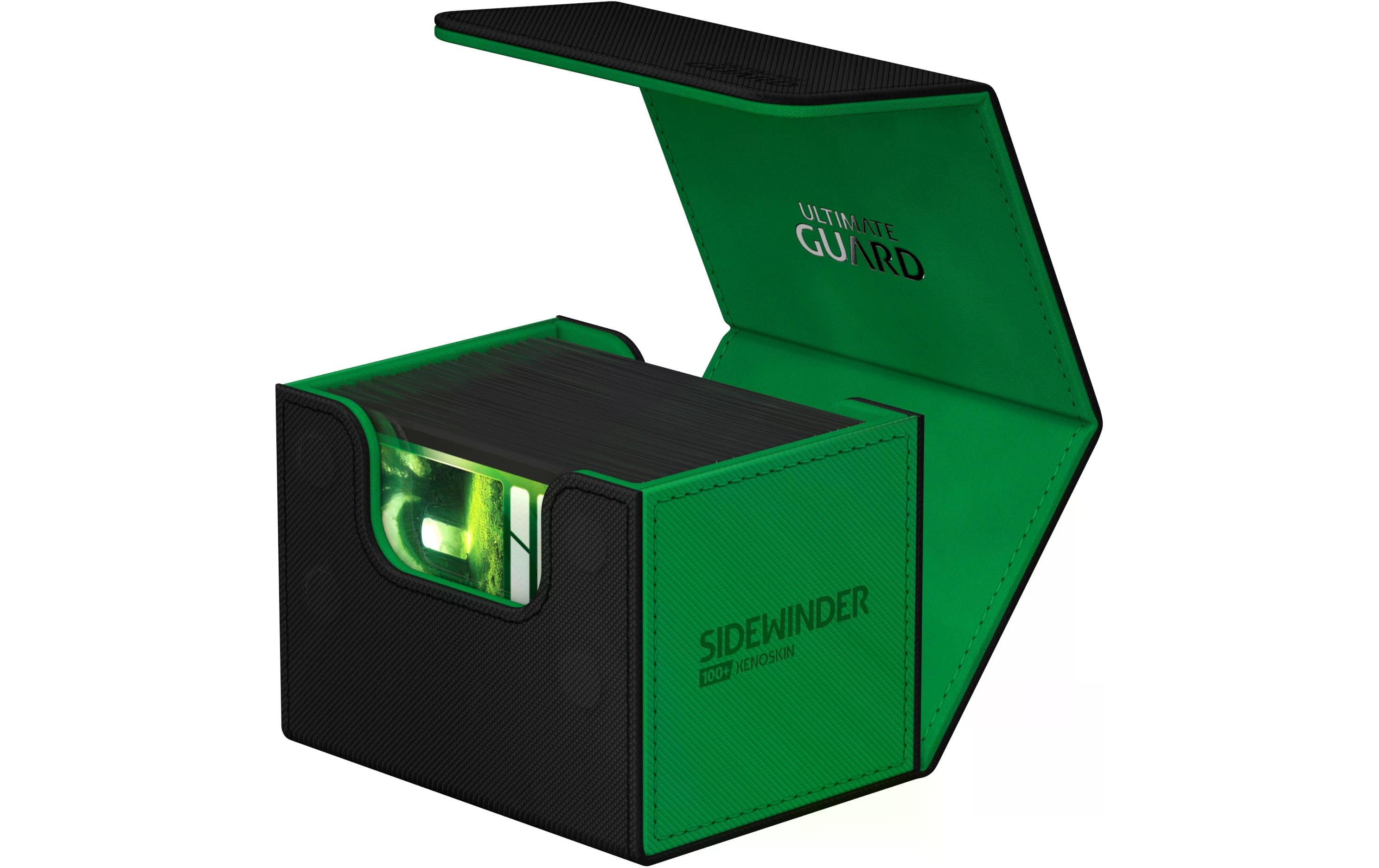 Kartenbox XenoSkin Synergy Sidewinder 100+ Schwarz/GrünHochwertige Box für Sammelkarten in Standardgrösse