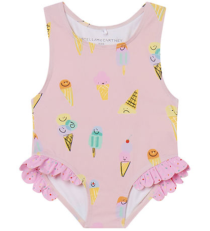 Stella McCartney Kids Badeanzug - UV50+ - Rosa m. Eis