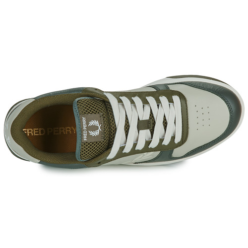 Fred Perry - B300 TEXTURED LEATHER / BRANDED - Beige / Noir
