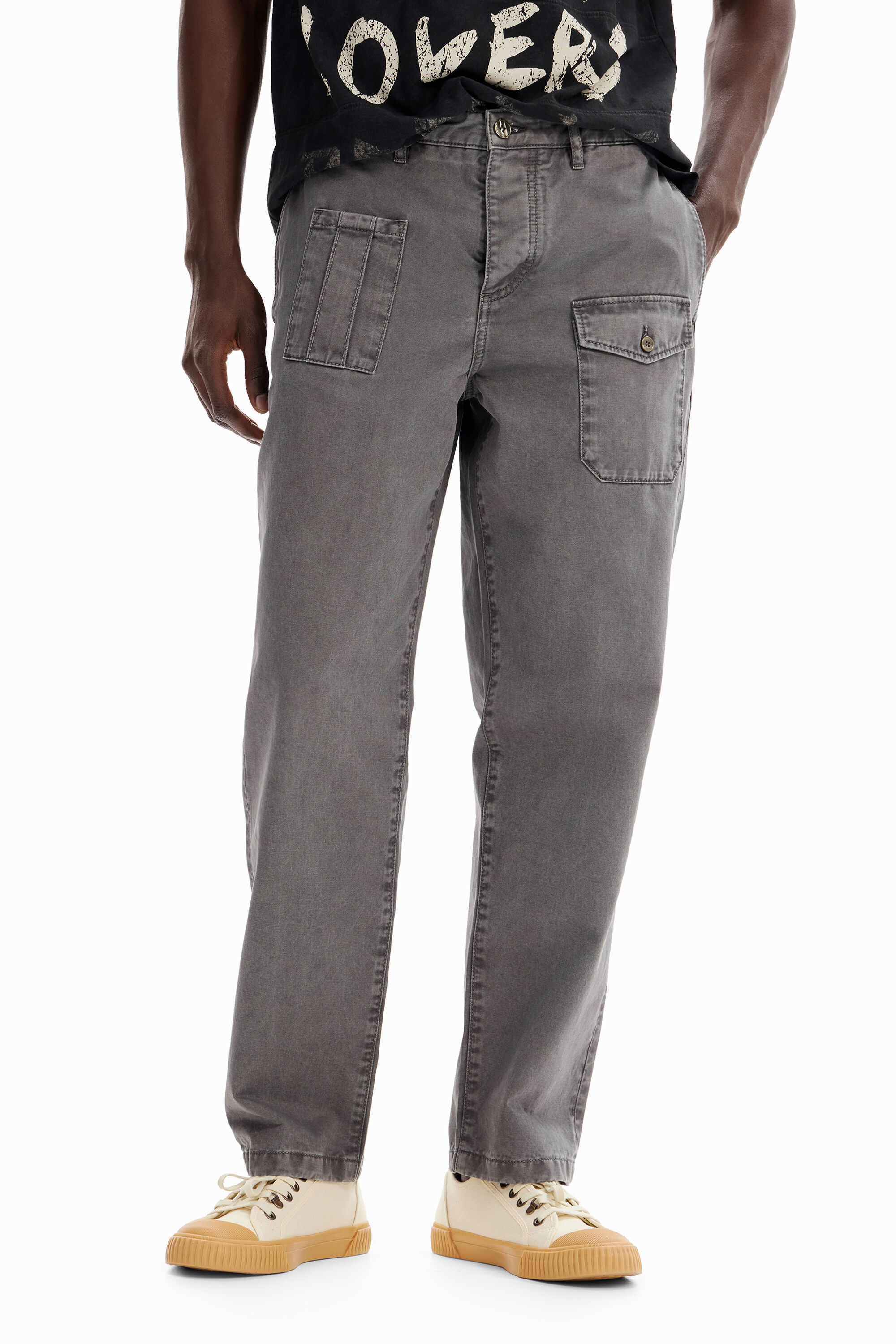 Pantalon cargo droit