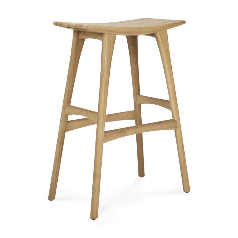 Ethnicraft Osso barkruk 77.5 zwart eiken