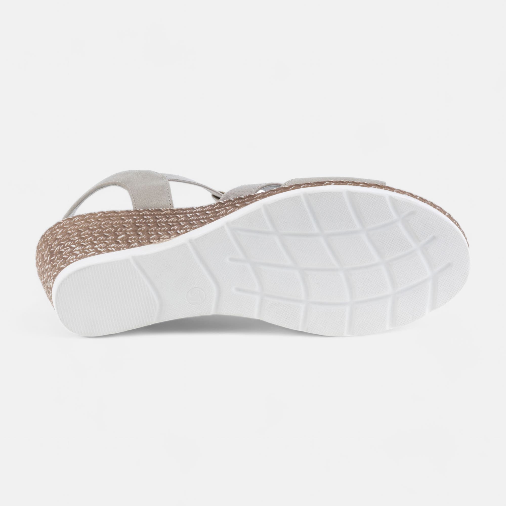 Sandales à talon compensé Femme beige