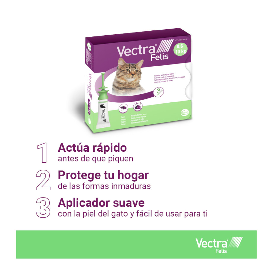 Vectra Felis Pipetas Antiparasitarias para gatos - Pack 3