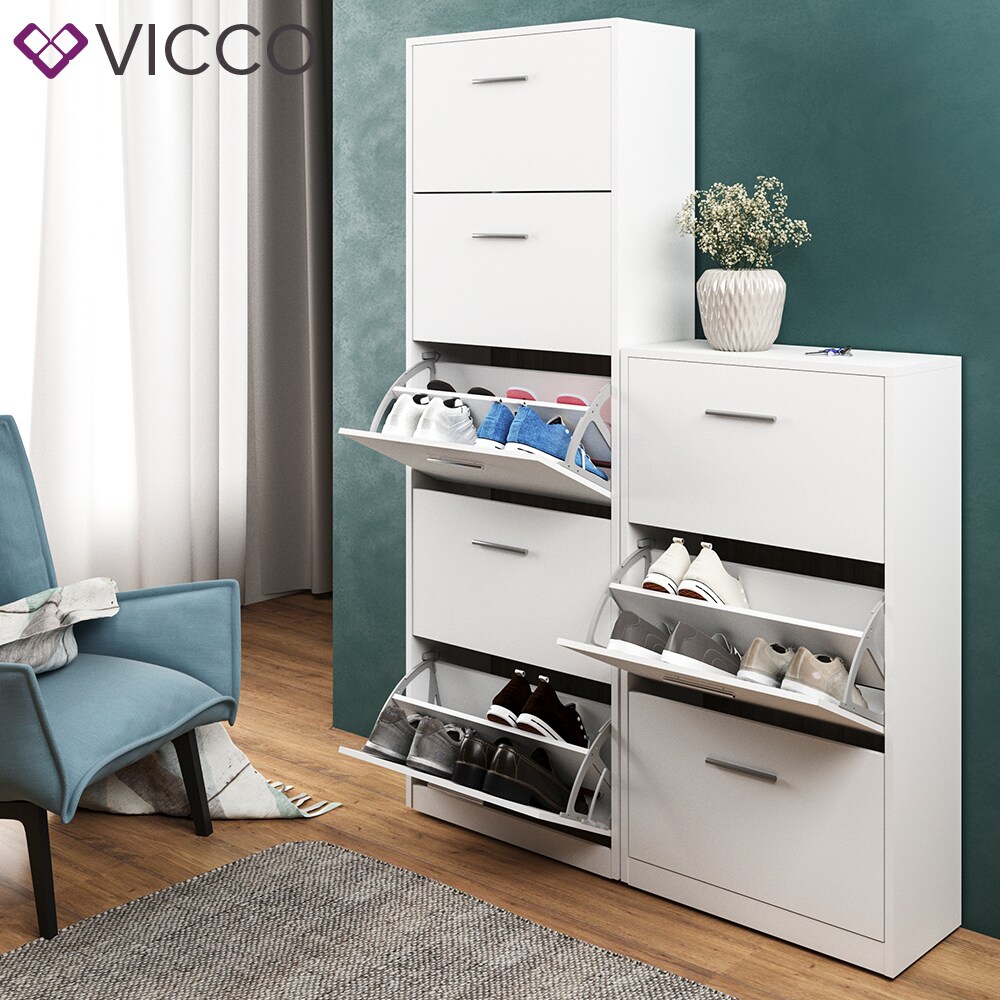 Vicco Schuhschrank Gizmo Schuhkipper Schuhregal Regal 5 FächerWeiß