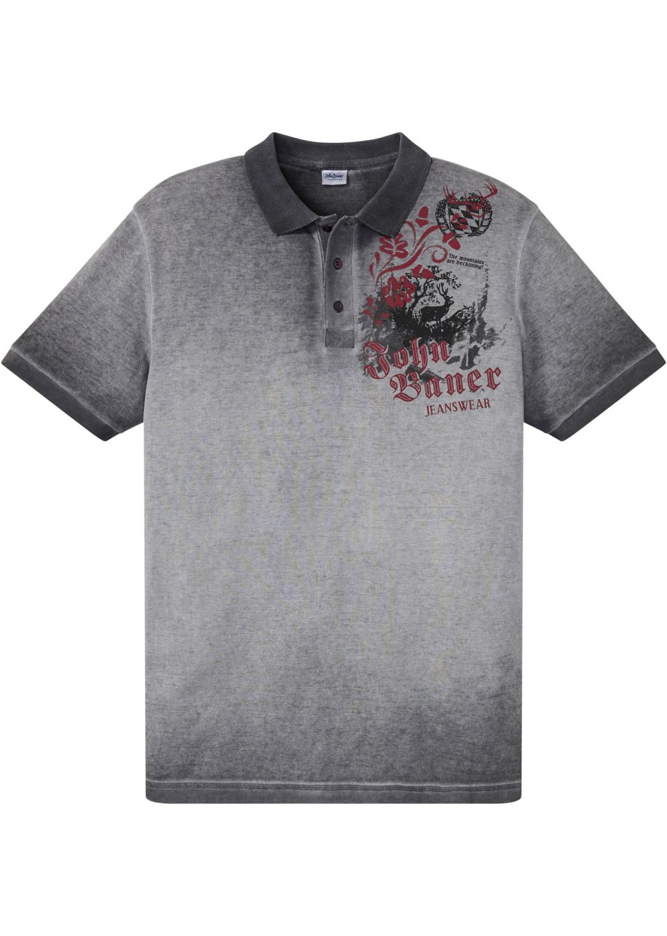 Polo Loose Fit aspect délavé, manches courtes