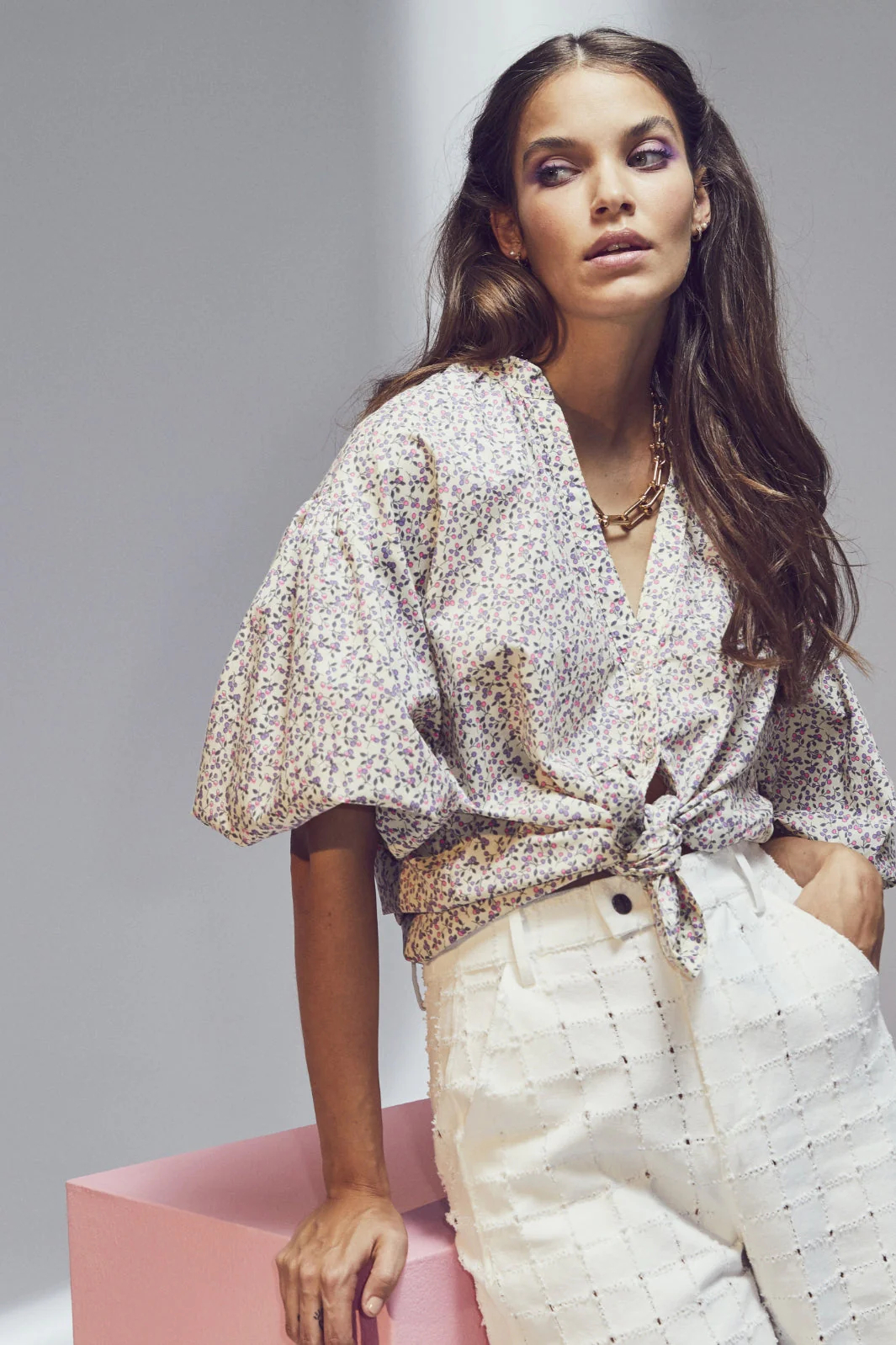 Co´Couture Cherry Flower S/S Shirt