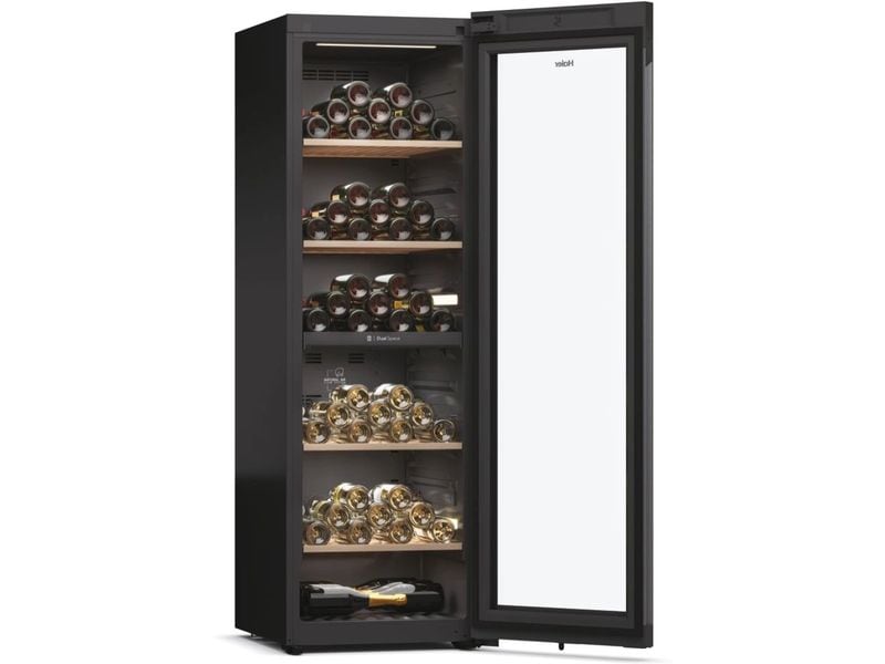 Haier Weinklimaschrank HWS236GDEH1 Schwarz, Rechts, Wechsel Weinkühlschrank