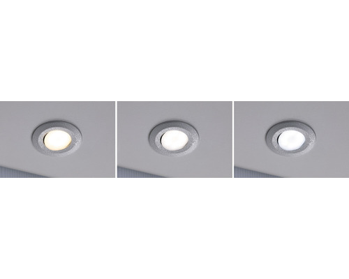 LED inbouwspots set IP65 3x5W 3x400 lm 2700-6500K Ø 9/6,8 cm chroom/mat Kleurtemperatuur regelbaar via wandschakelaar 230V