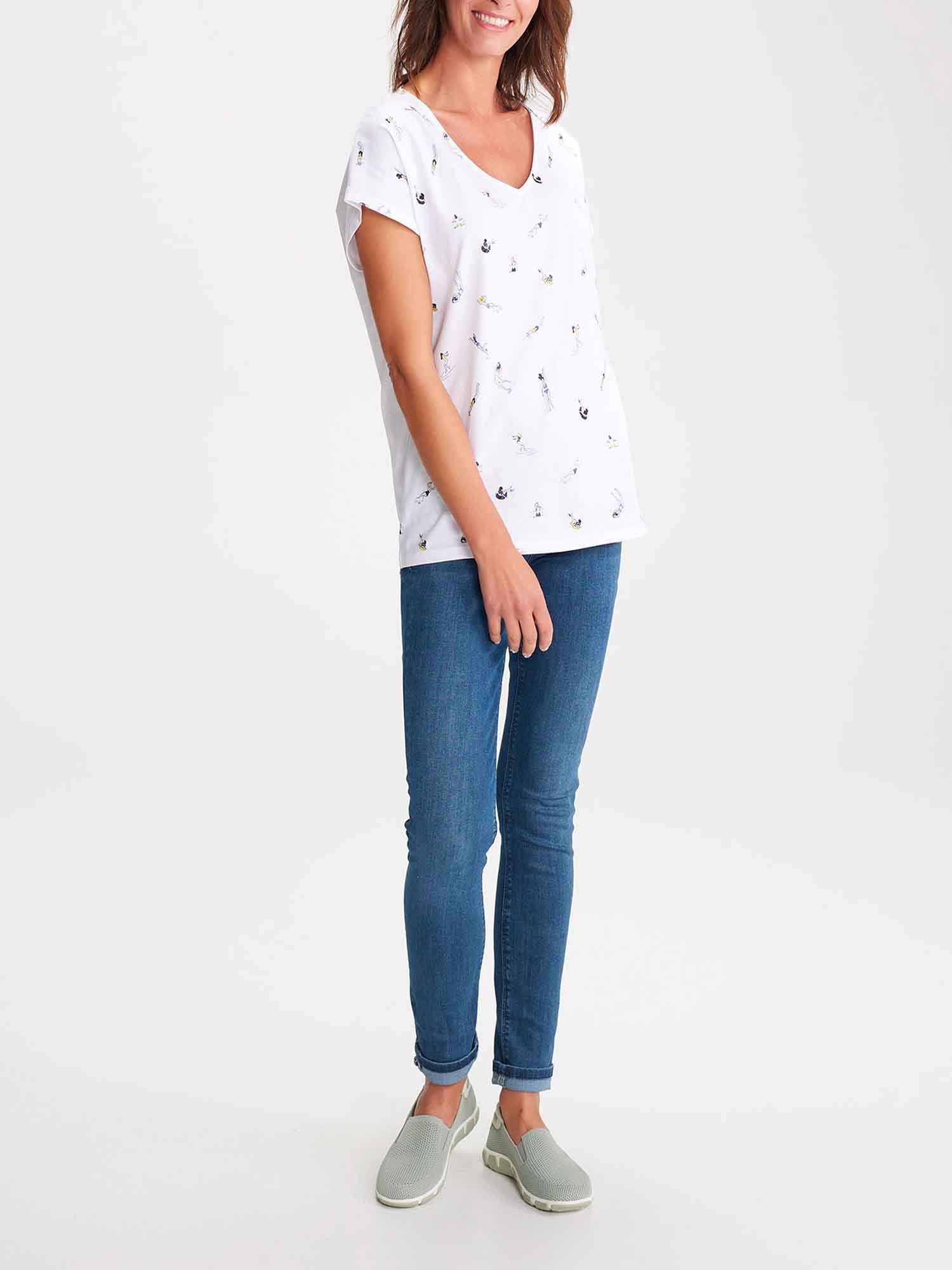 Tee Shirt Femme Manches Courtes Blanc