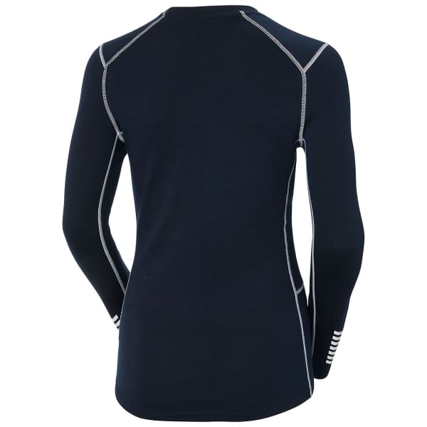 T-shirt thermique HELLY HANSEN W LIFA MERINO MIDWEIGHT CREW NAVY