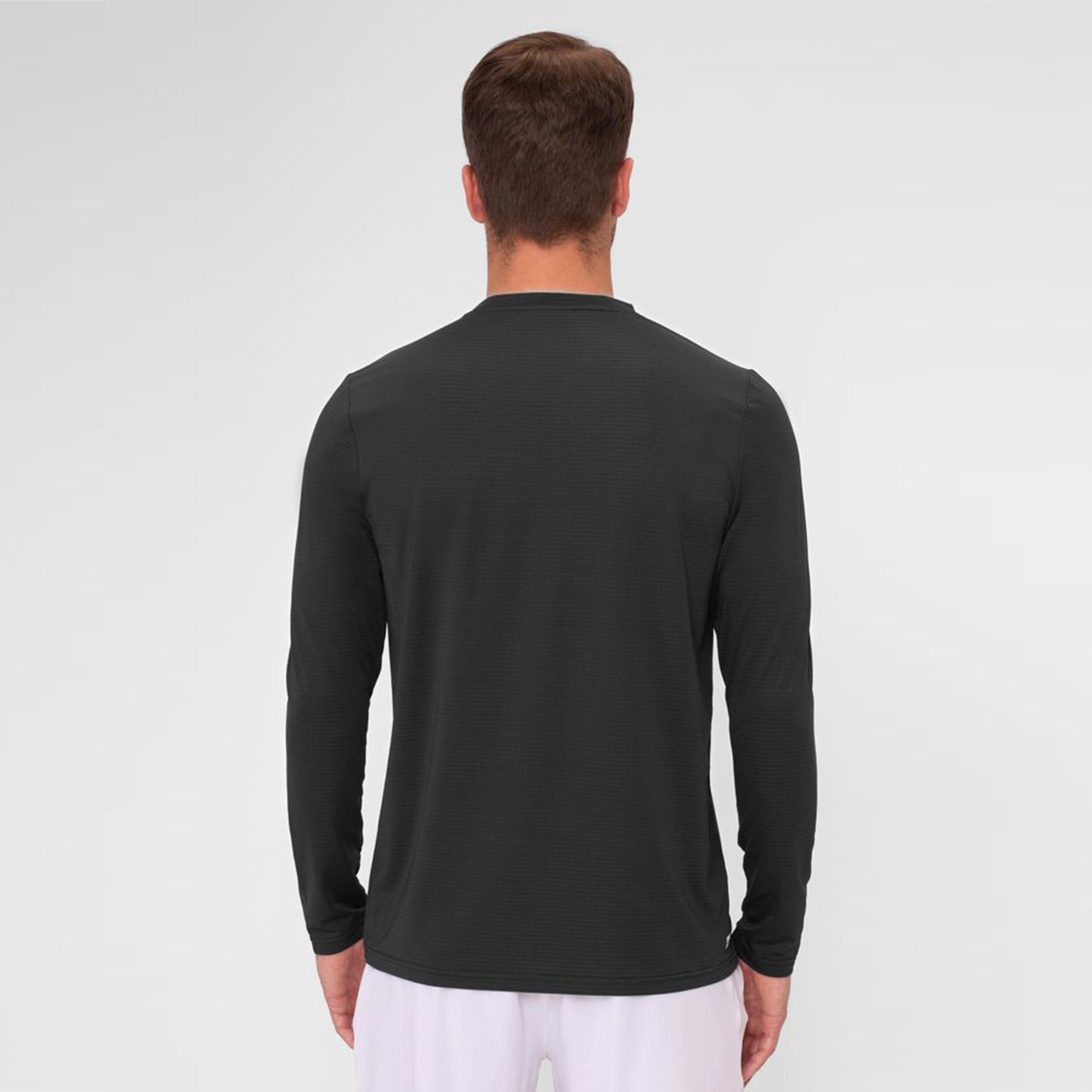 BIDI BADU Crew Roundneck Haut Manches Longues Hommes - Noir