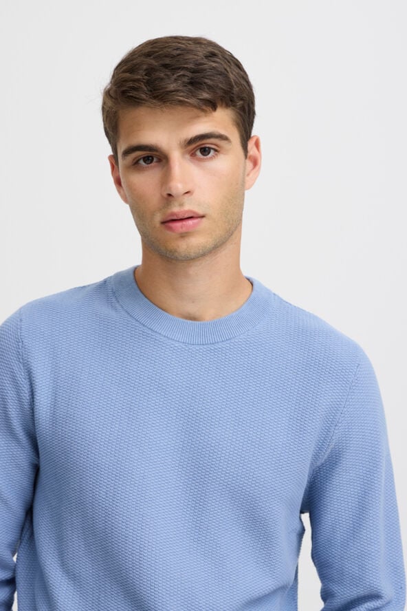 Casual Friday CFKARL 0160 structured crew neck kn Country blue