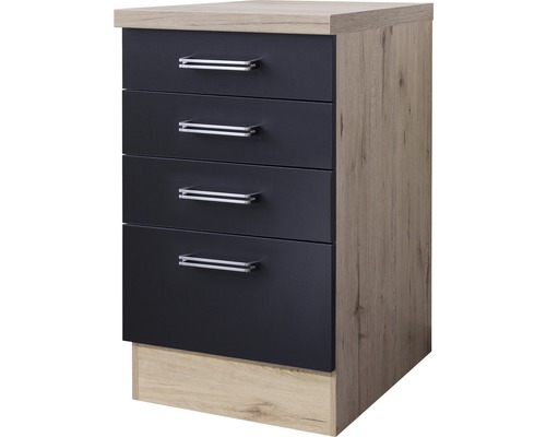 Flex Well Santo uittrekbare onderkast BxDxH 50 x 60 x 86 cm antraciet mat, gedemonteerd
