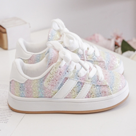 Lovely rainbow sneakers met klittenband
