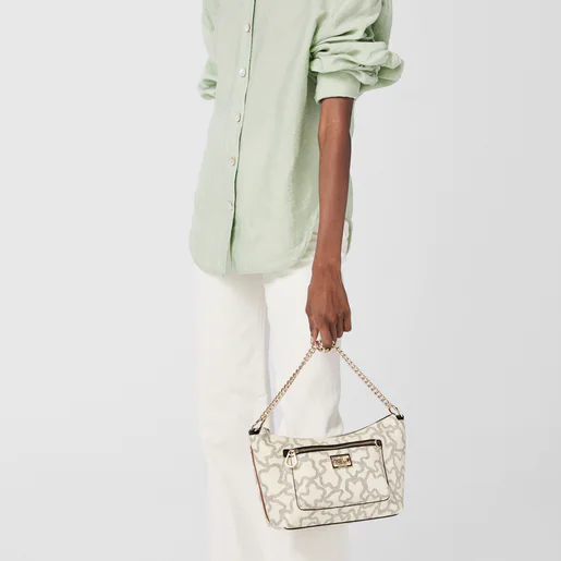 Bolsa de ombro Kaos Icon bege multicolorida