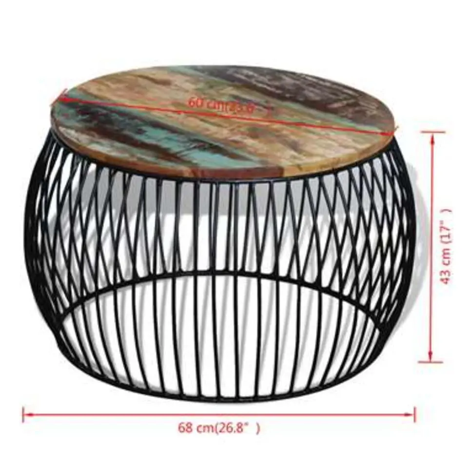vidaXL - Salontafel - Bruin - Hout - 68 x 37 cm