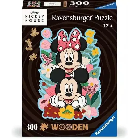 Ravensburger Wooden Puzzle - Disney Mickey & Minnie, 300 Teile