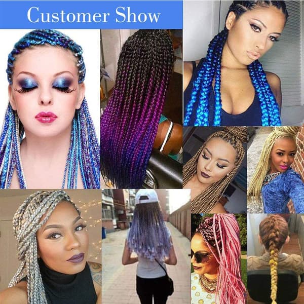 INF Jumbo braid hair extensions twist flette hår Mørkebrun