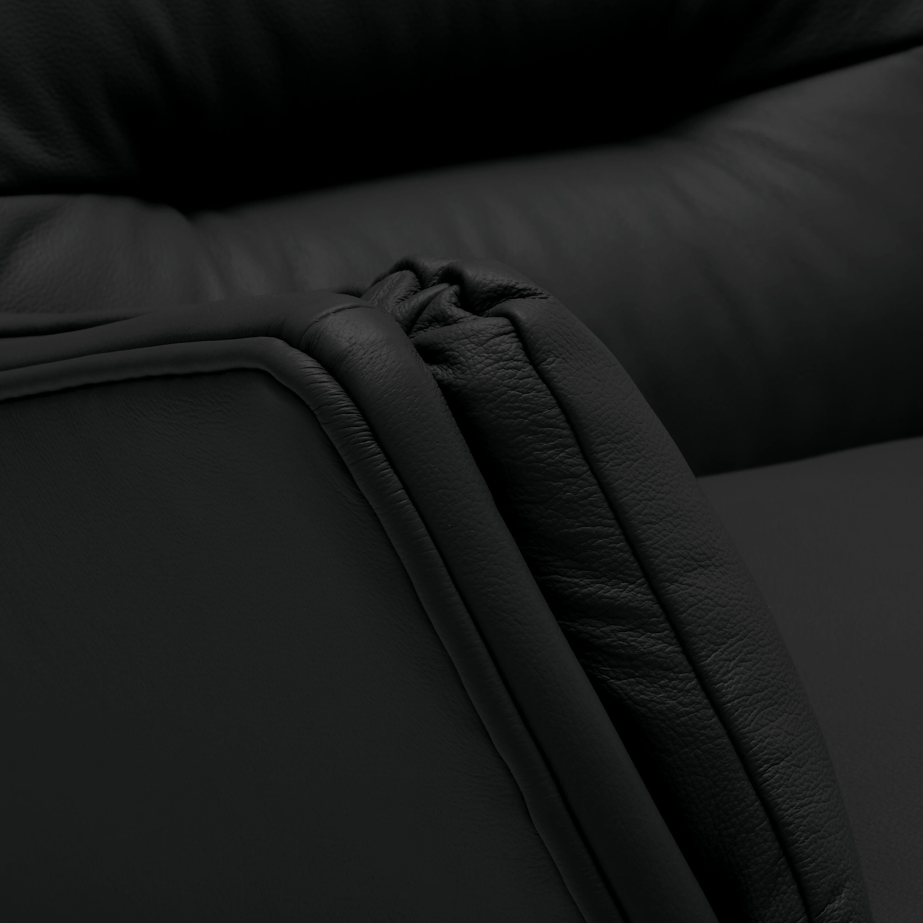 ANDRES Sessel - Schwarz / B: 83.0 cm x T: 94.0 cm x H: 97.0 cm