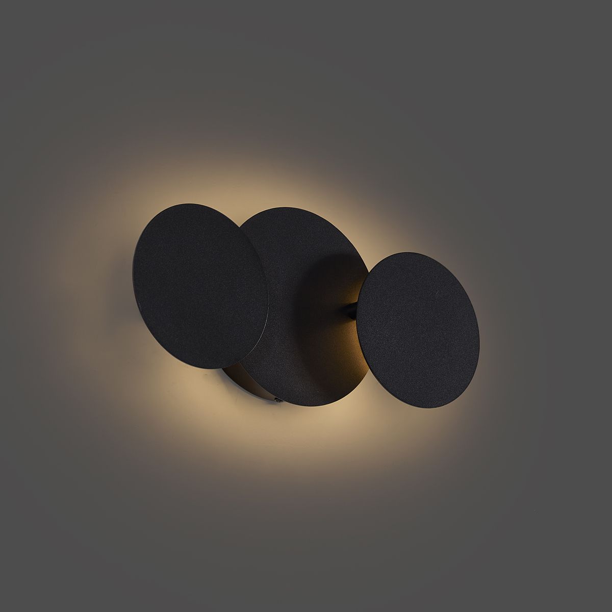 Moderne wandlamp zwart incl. LED 3-staps dimbaar 3-lichts- Sunrise