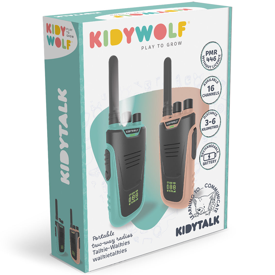 kidywolf kidytalk walkie talkie - groen roze