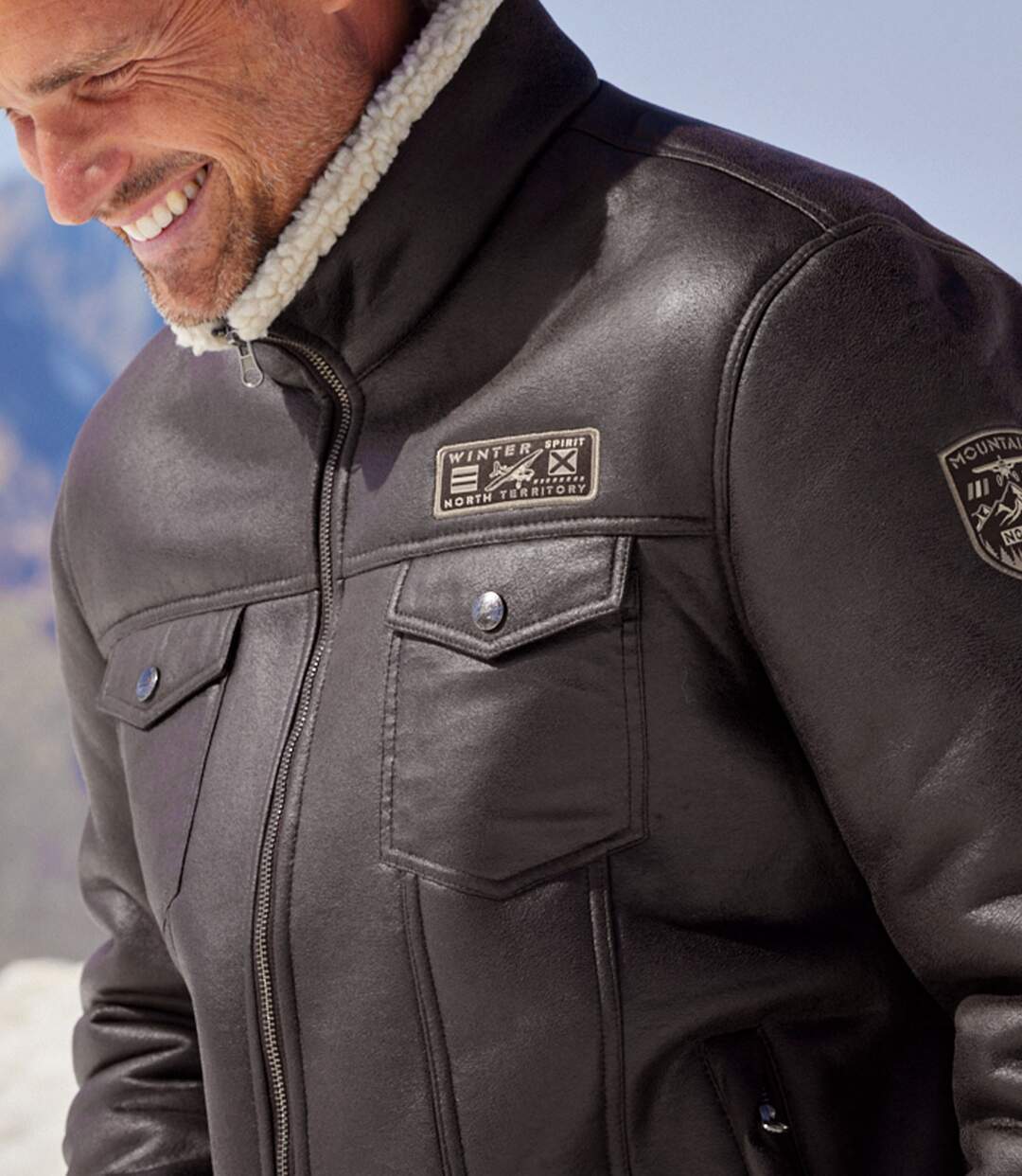 Blouson Aviateur Suédine Doublé Sherpa