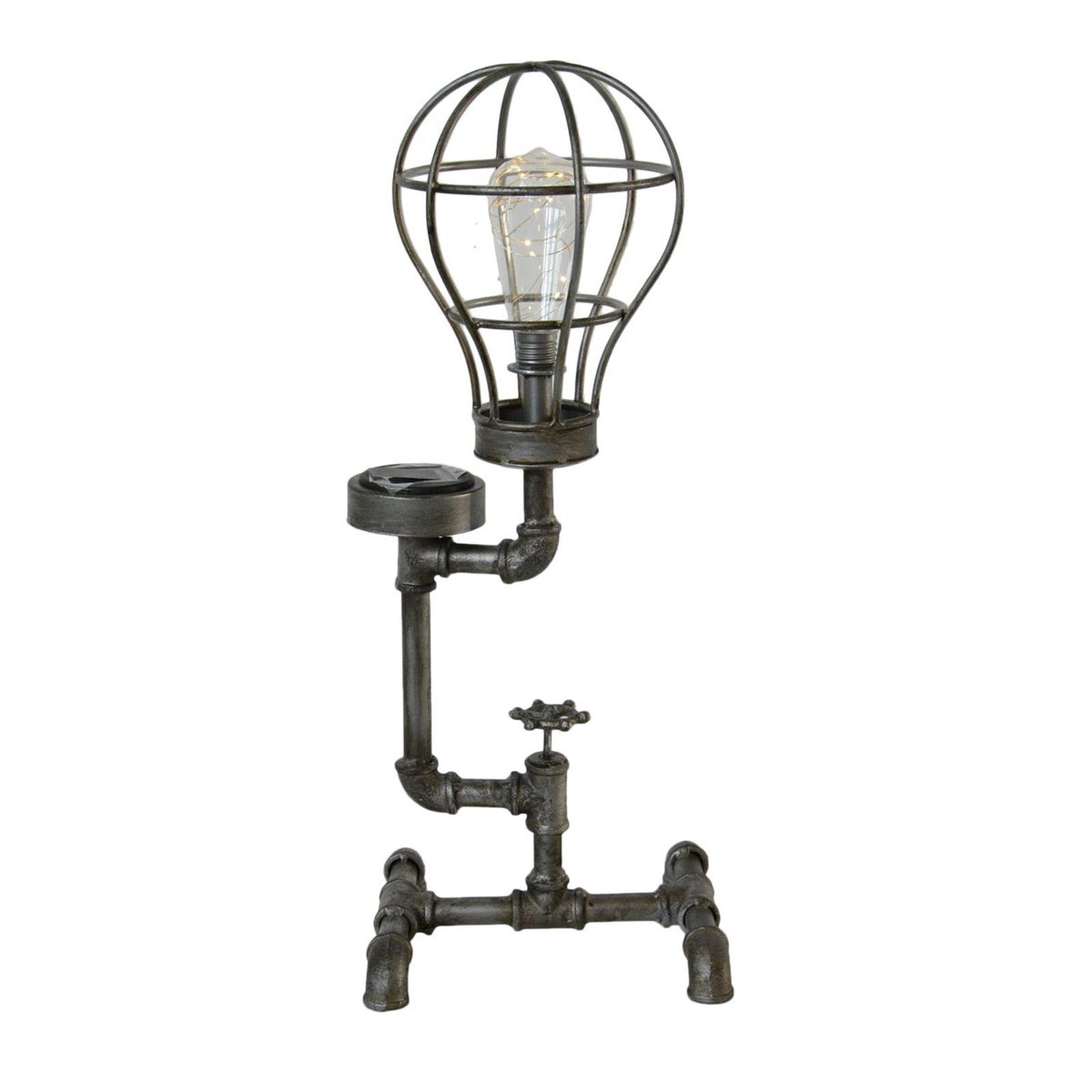 Solar-Leuchte CORNELIUS - antik-silber - 21 cm hoch