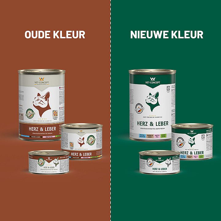 Vet-concept kattenmenu hart en lever 6 x 200 gram