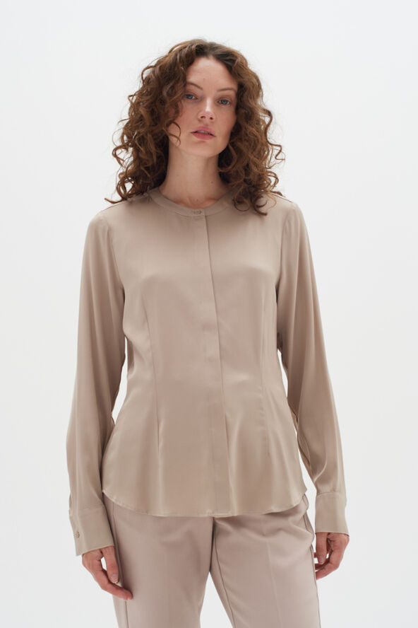 InWear LikoIW Blouse Premium - 93% Silk Cobblestone