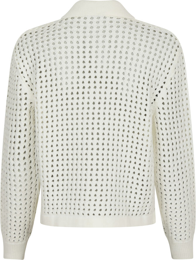 Neo Noir Laurana Crochet Cardigan Off white