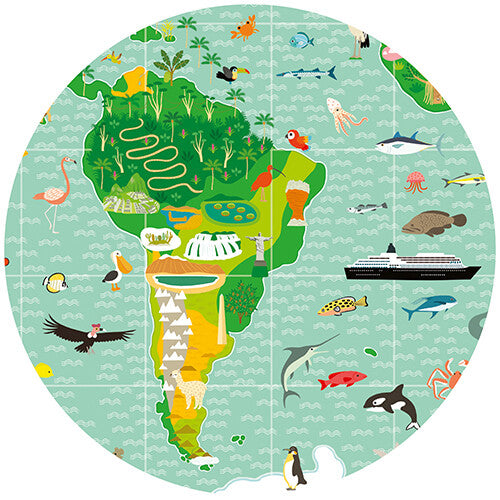 Djeco puzzel reis rond de wereld (200st) DJ07412