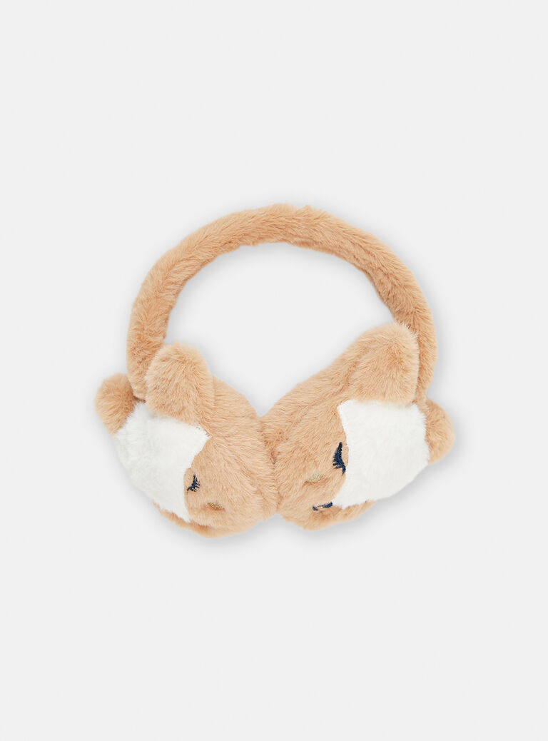 Cache-oreilles fausse fourrure noisette pour fille