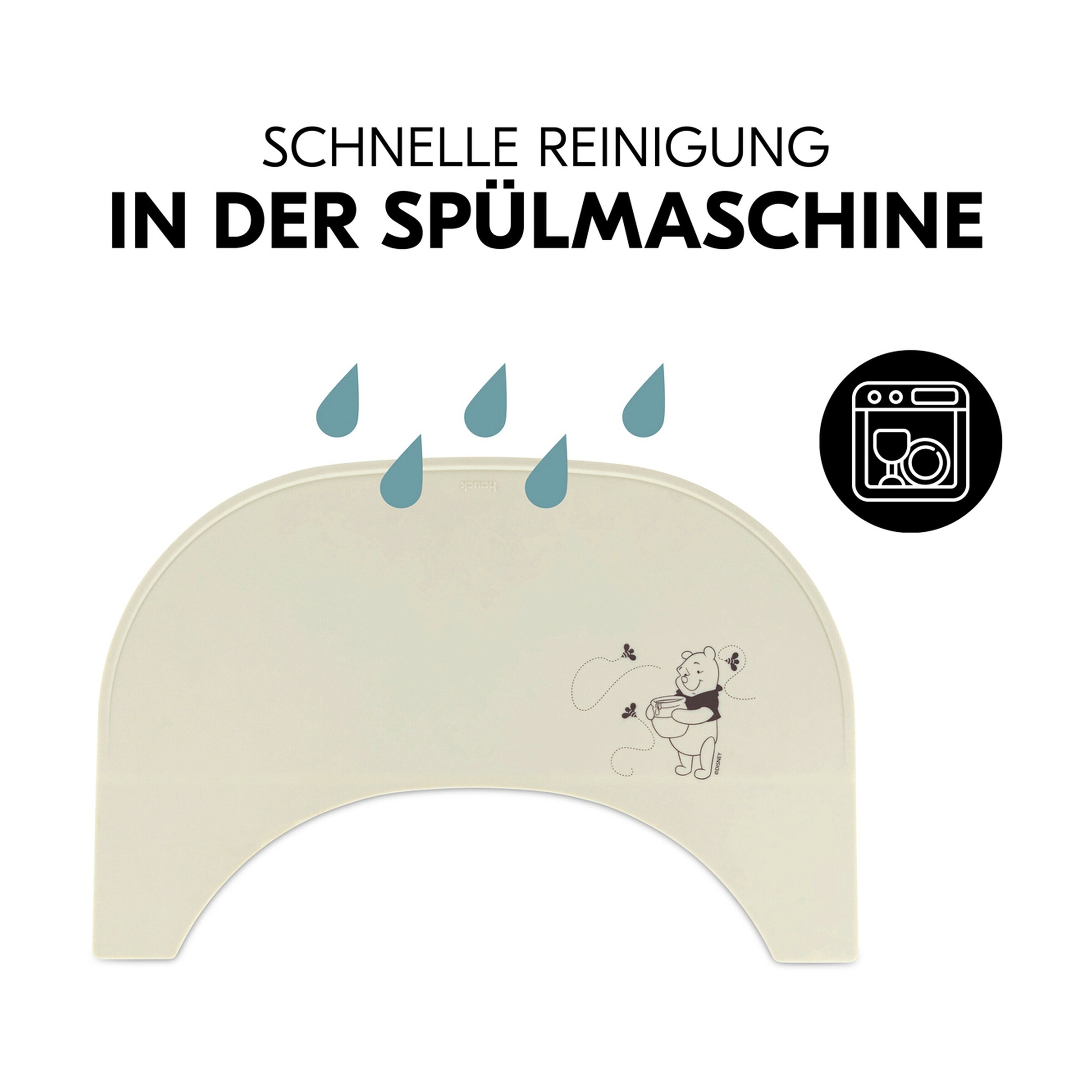 Hauck - DISNEY WINNIE PUUH Silikonauflage für Click Tray Alpha+ und Arketa