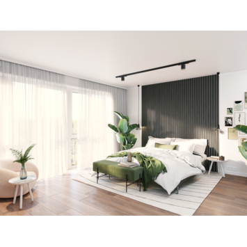 Lattenwand Decowall MDF grafiet eiken, lengte 260cm, 5 stuks