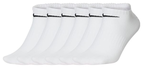 Chaussettes (x6) Nike Everyday Lightweight No-Show Blanc Unisex