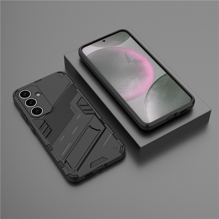 Samsung Galaxy S25 Hybrid Hardcase Hülle   Kickstand Aufsteller - Schwarz