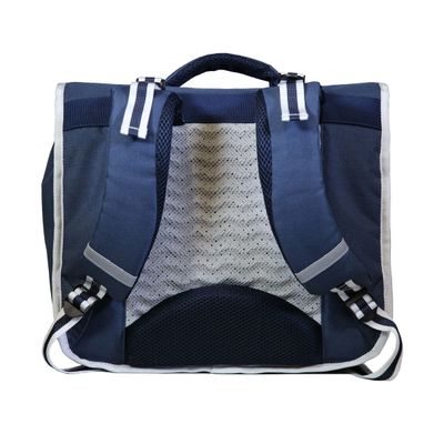 Cartable Phileas Rugby 38 cm - 2 compartiments - bleu - Bagtrotter