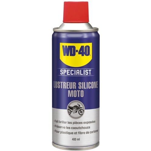 Lustreur Silicone Moto WD-40 Specialist - Aérosol de 400 ml
