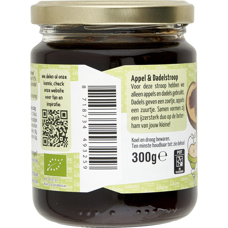 De Kleine Keuken Biologische appel & dadel stroop kids