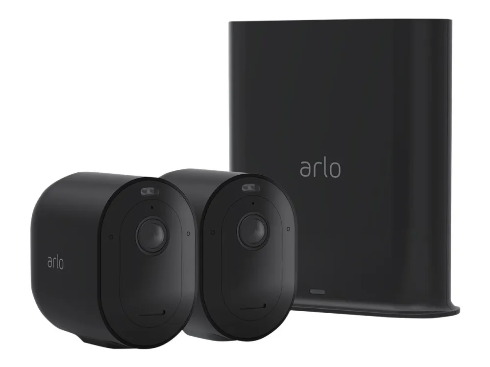 Arlo Pro 3 Wire-Free Security Camera System - Gateway   kamera(er) - trådløs (802.11b, 802.11g, 802.11n) - 2 kamera(er) - sort