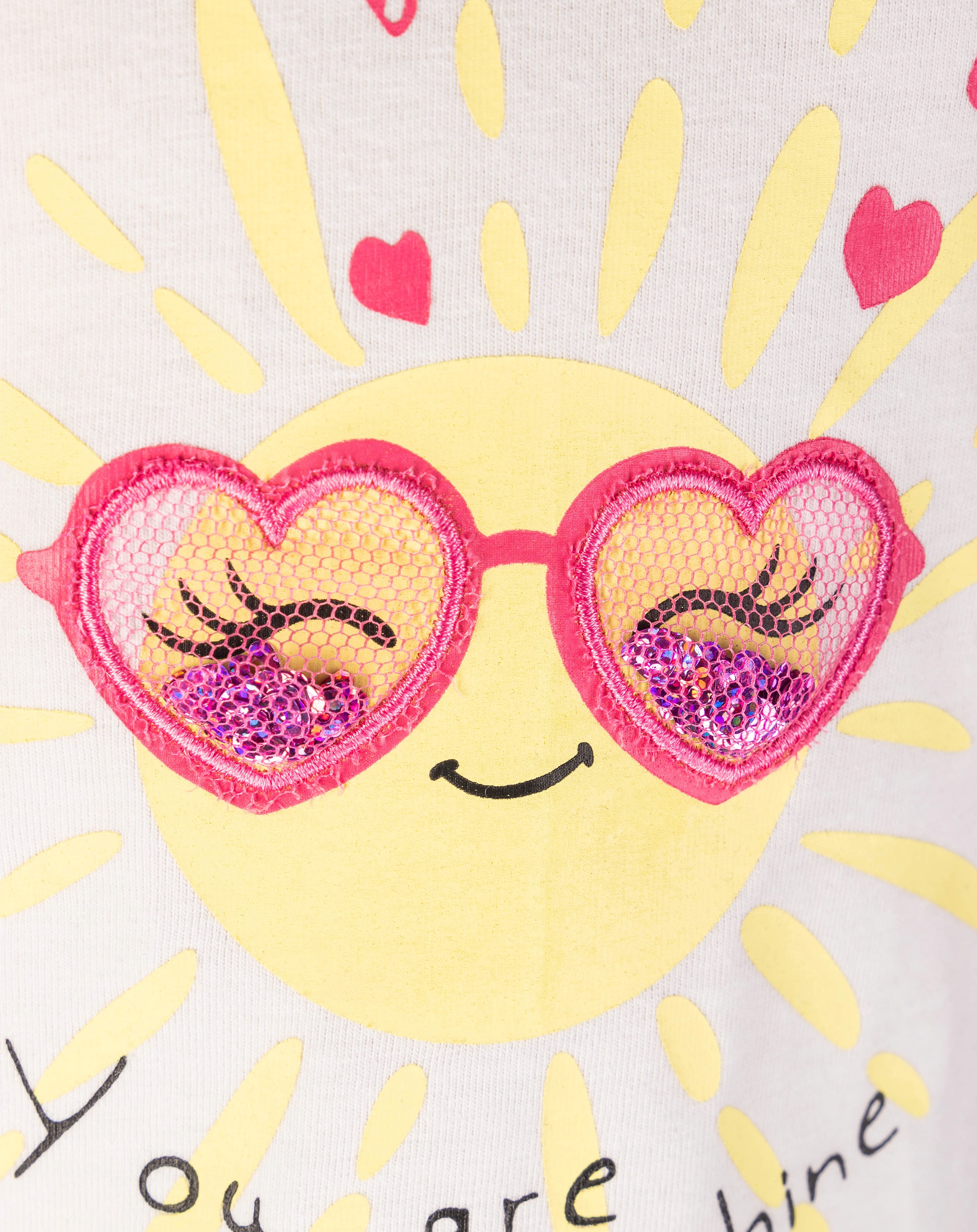 T-Shirt MY SUNSHINE in weiß/gelb