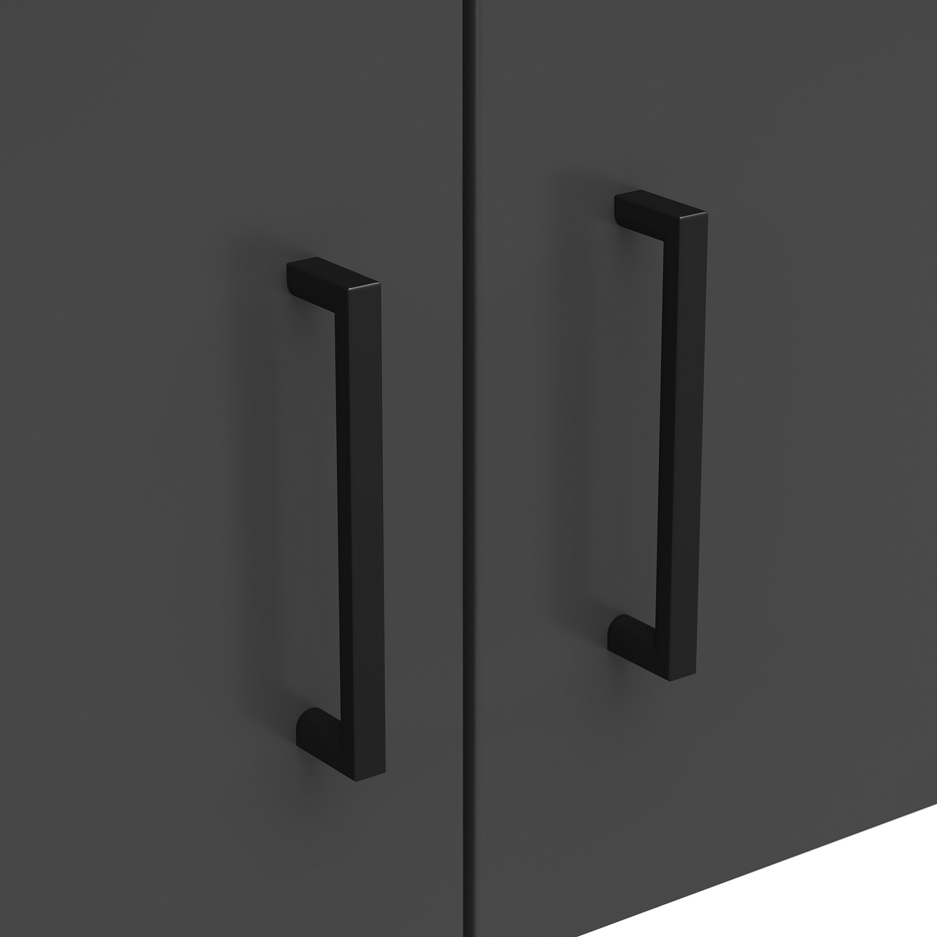 Aufsatzschrank/ Stand-Hängeelement - anthrazit - 80 cm breit