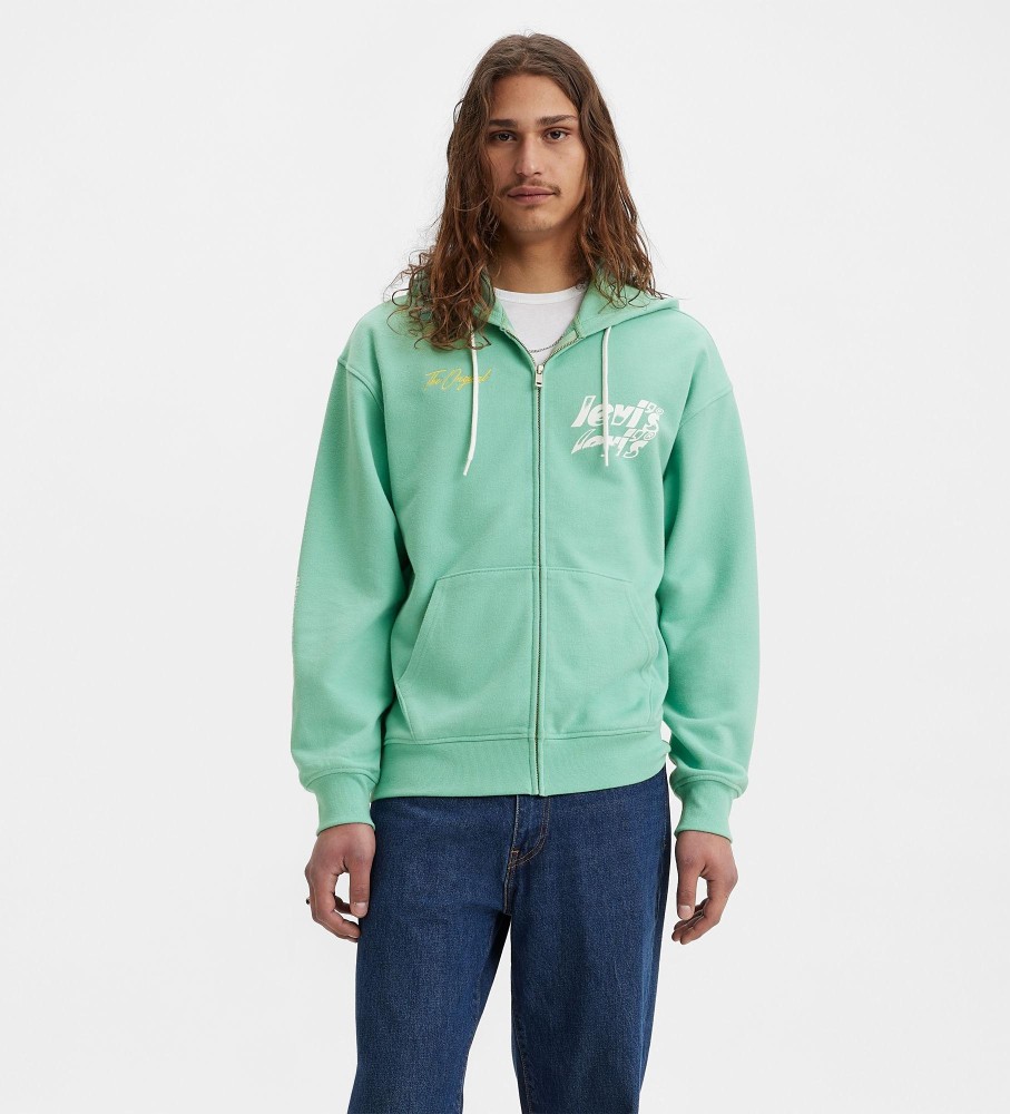 Moletom Levi's Verde Relaxed Graphic com Zíper