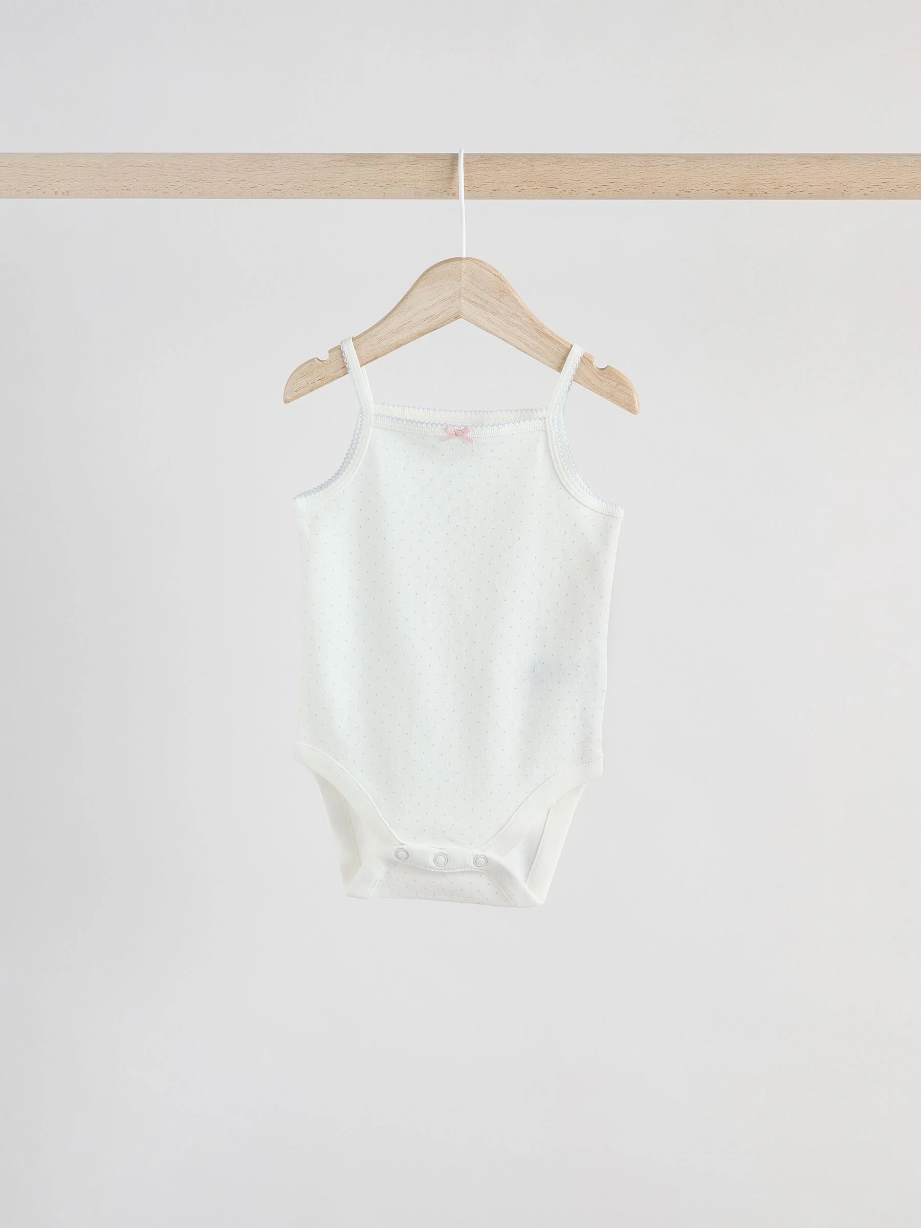 Cream aardbei bunny - Set van 5 katoenen hemdrompertjes voor baby's