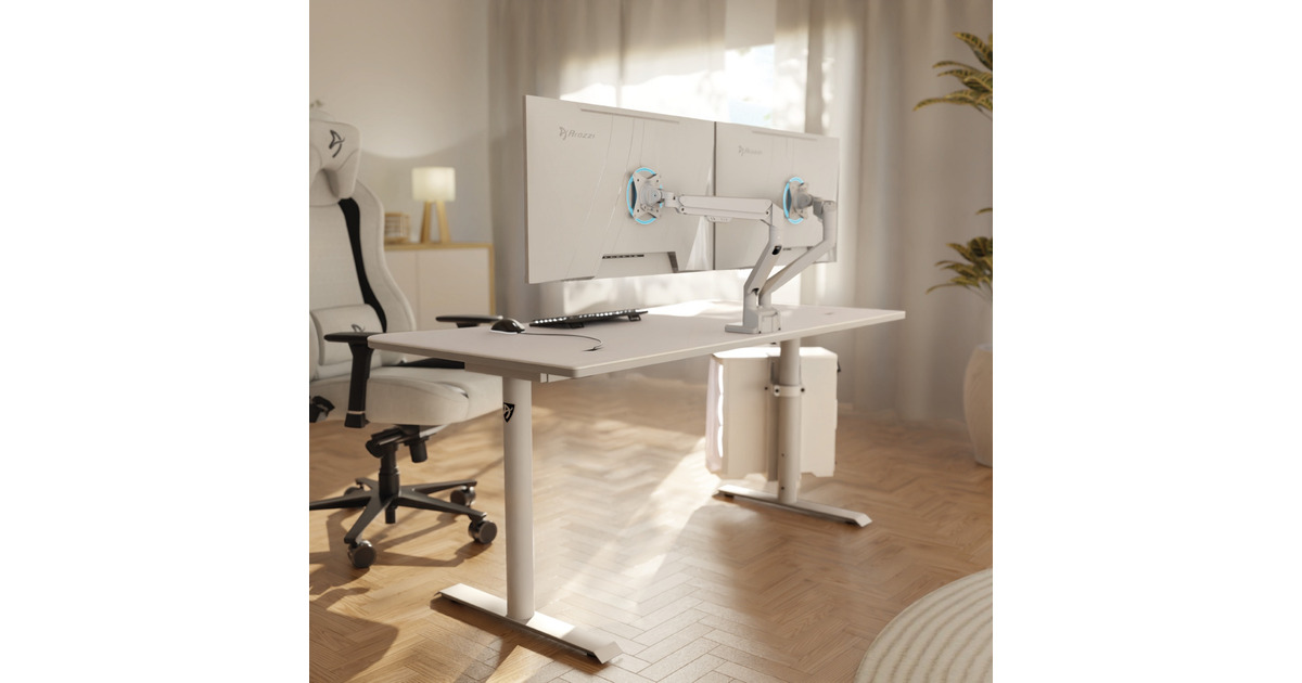 ArozziAlzare Neo Duo - Gas Spring Monitor Arm - White monitorarm  (Wit)
